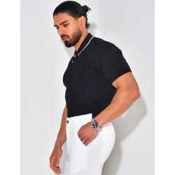 Texturiertes Poloshirt