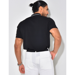 Texturiertes Poloshirt