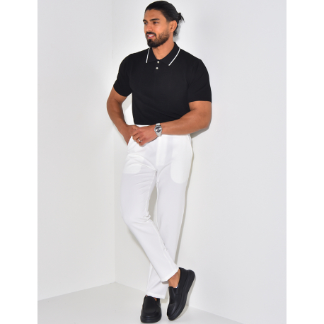 Texturiertes Poloshirt