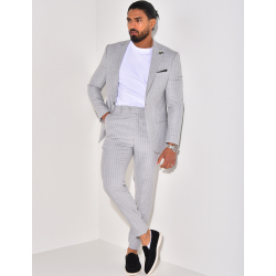 3-piece striped suit set 3-piece striped suit set