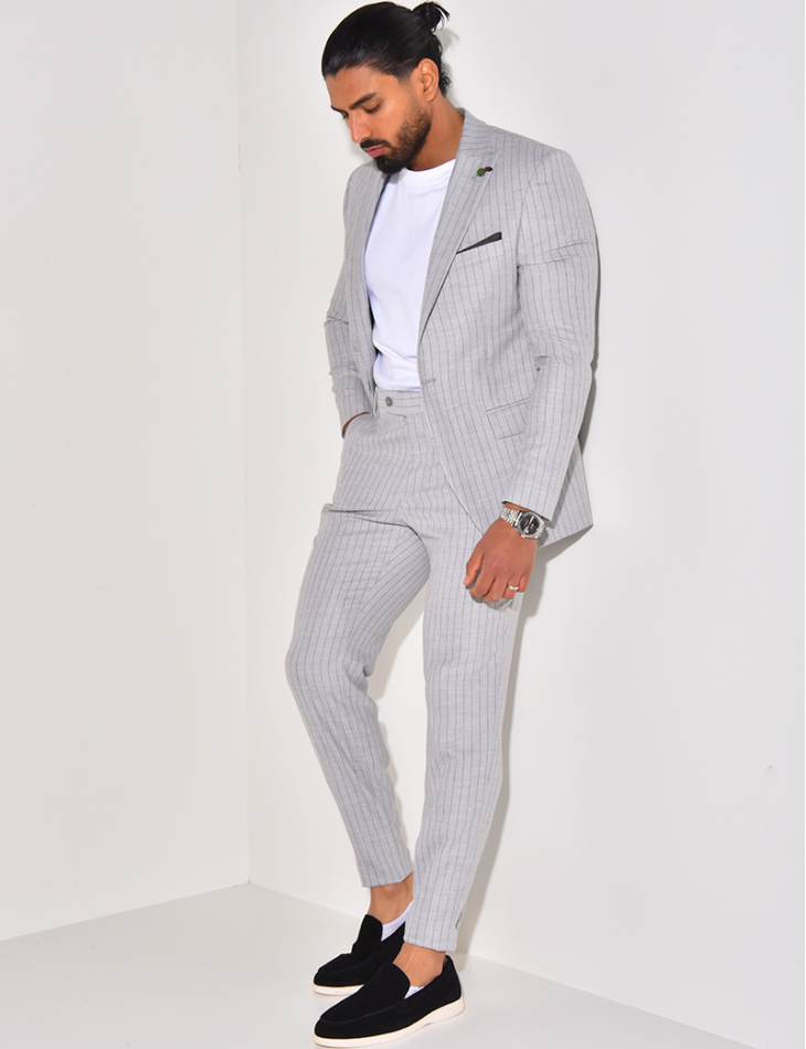 3-piece striped suit set 3-piece striped suit set