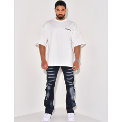 Jeans with yoke and paint stains   Jeans with yoke and paint stains