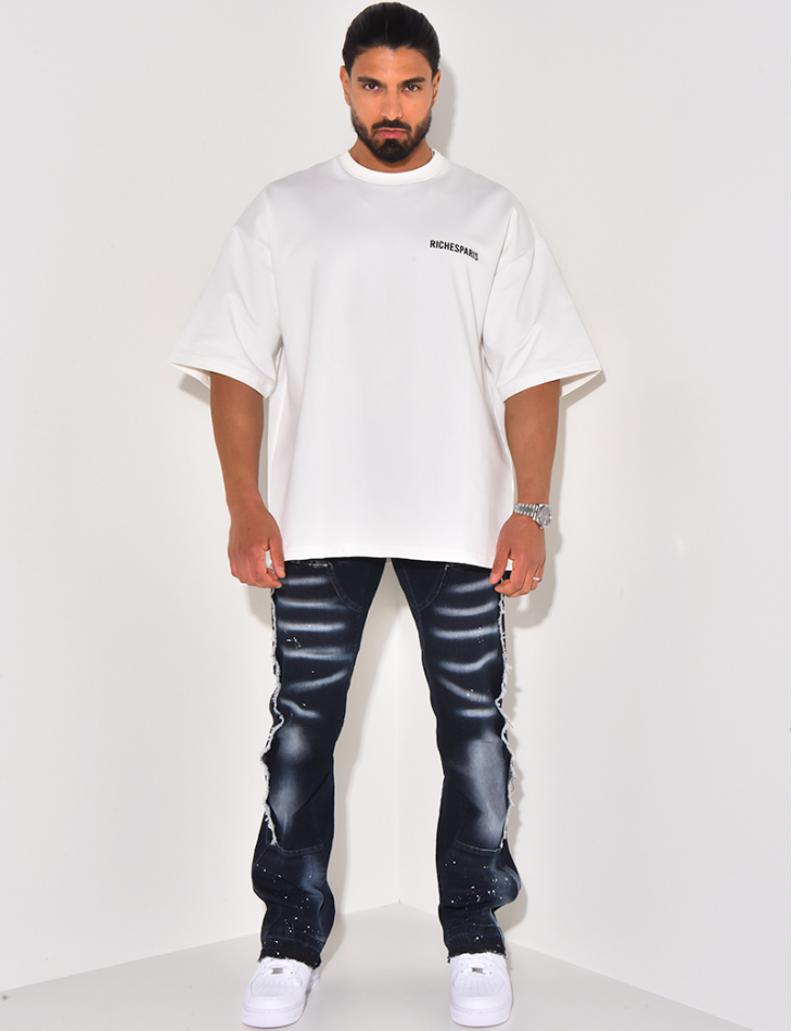 Jeans with yoke and paint stains   Jeans with yoke and paint stains