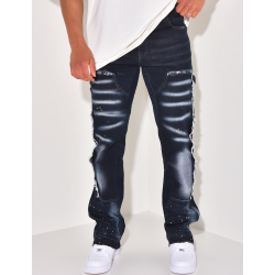 Jeans with yoke and paint stains   Jeans with yoke and paint stains