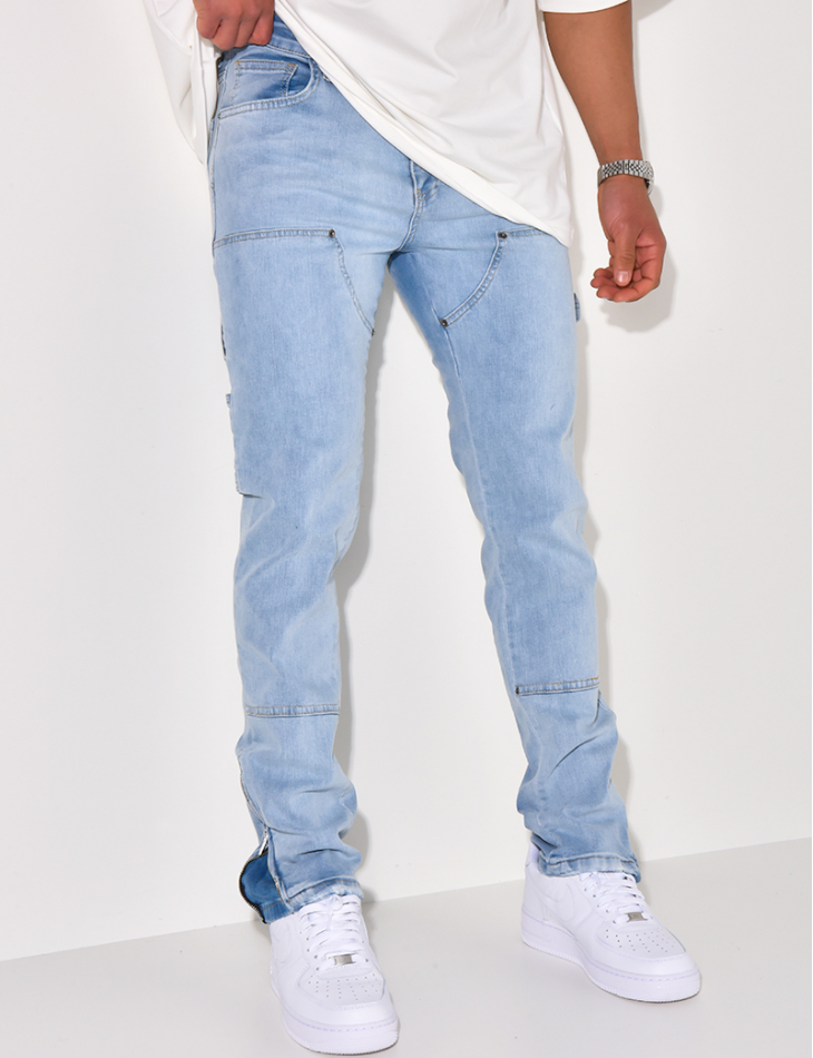 Jeans mit Ton-in-Ton-Einsatz