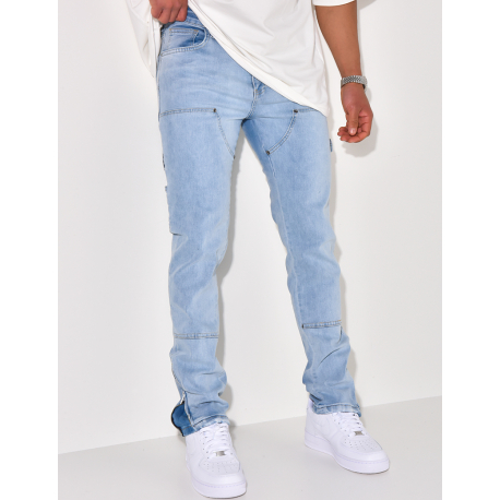 Jeans mit Ton-in-Ton-Einsatz