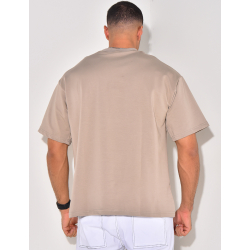 T-shirt à écriture au col "riches"