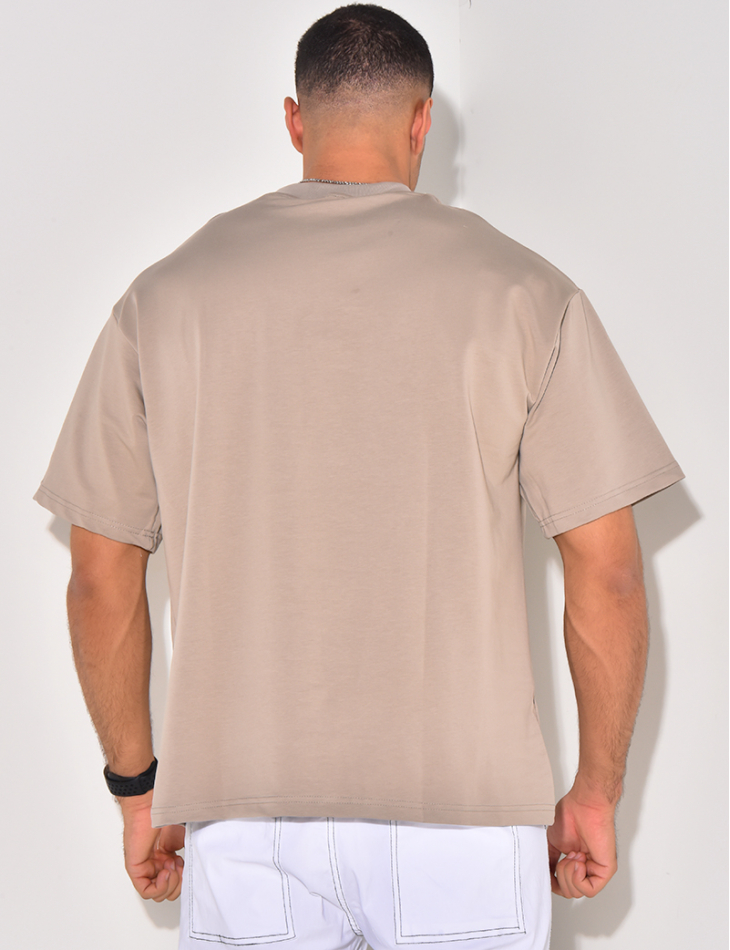 T-shirt à écriture au col "riches"