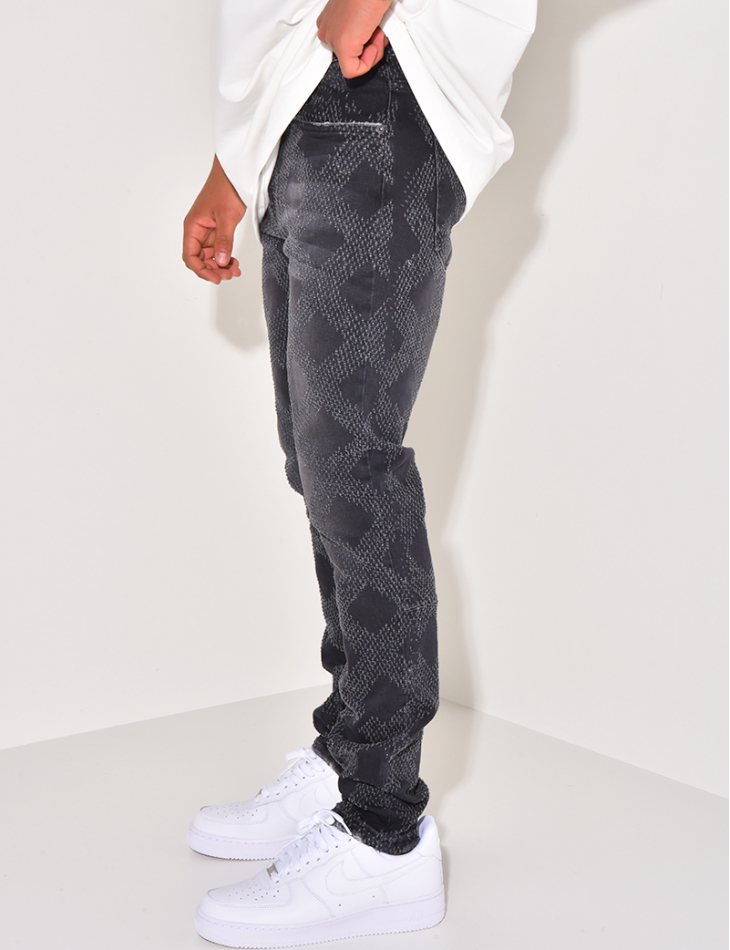 Diamond pattern jeans Diamond pattern jeans