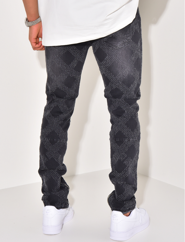 Diamond pattern jeans Diamond pattern jeans