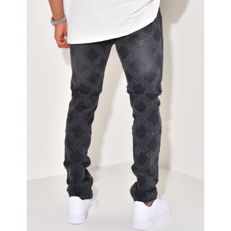 Diamond pattern jeans Diamond pattern jeans