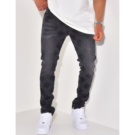 Jeans mit Rautenmuster