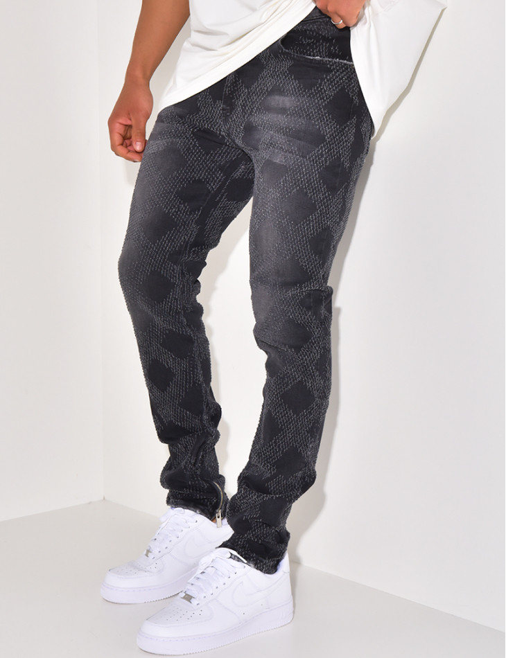 Diamond pattern jeans Diamond pattern jeans