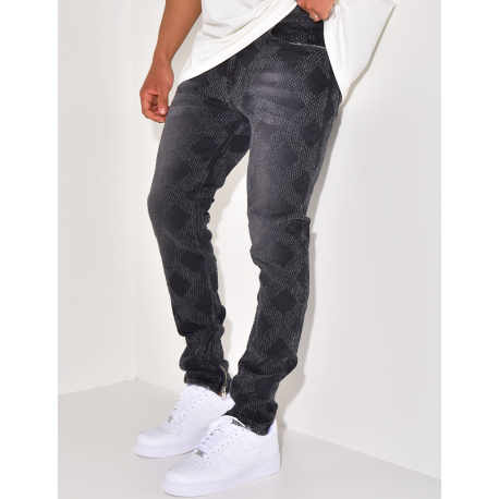 Diamond pattern jeans Diamond pattern jeans
