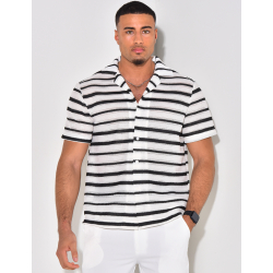 Chemise ajourée à rayures Chemise ajourée à rayures