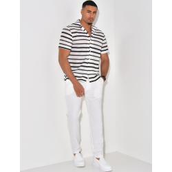 Chemise ajourée à rayures Chemise ajourée à rayures