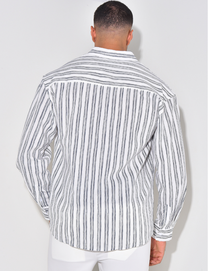 Chemise en lin à rayures Chemise en lin à rayures