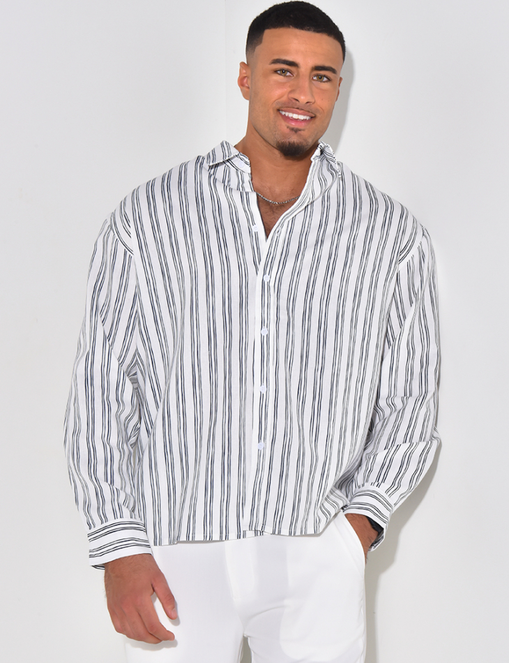 Chemise en lin à rayures Chemise en lin à rayures