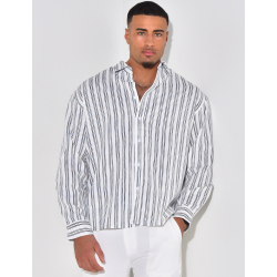 Chemise en lin à rayures Chemise en lin à rayures