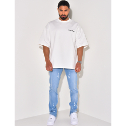 Jeans mit Farbflecken-Effekt Jeans mit Farbflecken-Effekt