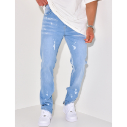 Jeans mit Farbflecken-Effekt Jeans mit Farbflecken-Effekt