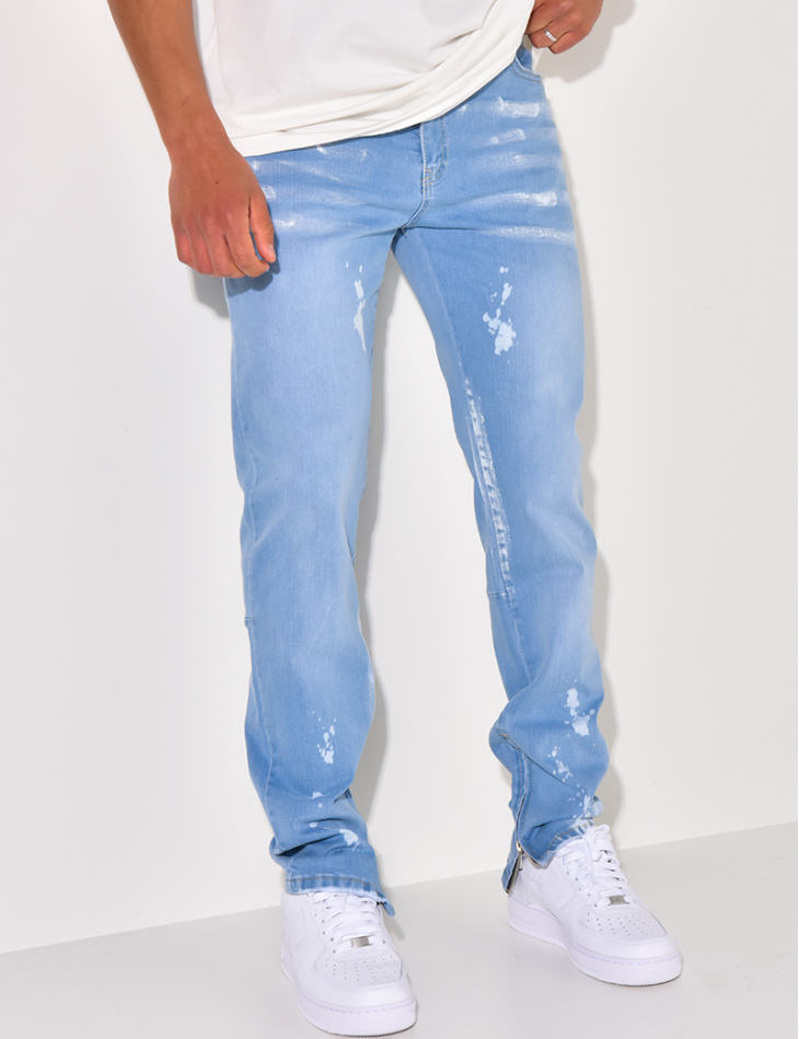 Jeans mit Farbflecken-Effekt Jeans mit Farbflecken-Effekt
