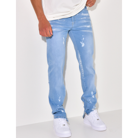 Jeans mit Farbflecken-Effekt Jeans mit Farbflecken-Effekt