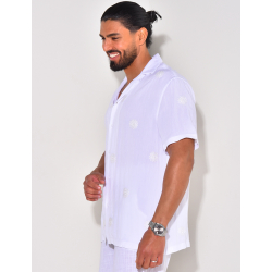Chemise légère motifs brodés Chemise légère motifs brodés