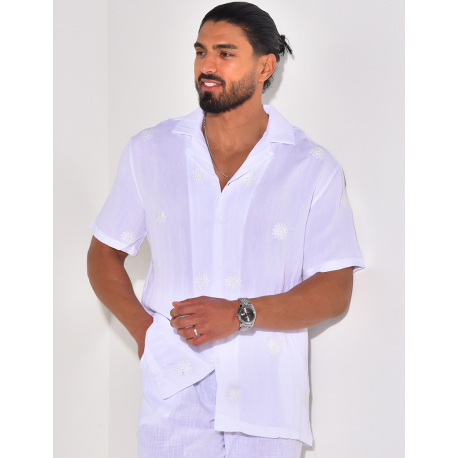 Lightweight embroidered shirt