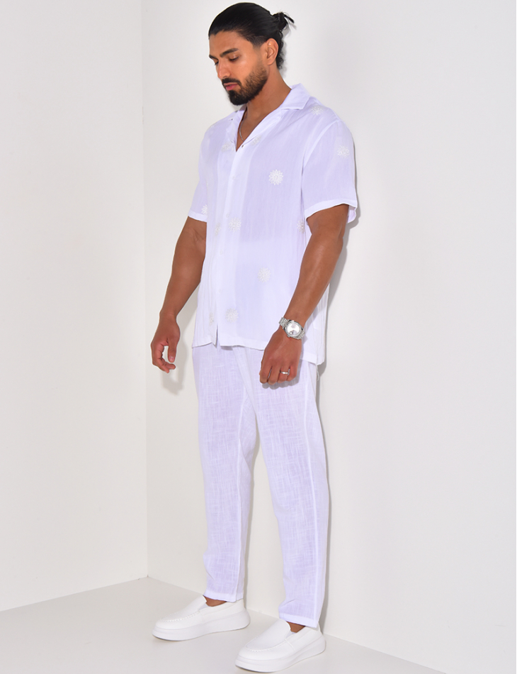 Chemise légère motifs brodés Chemise légère motifs brodés