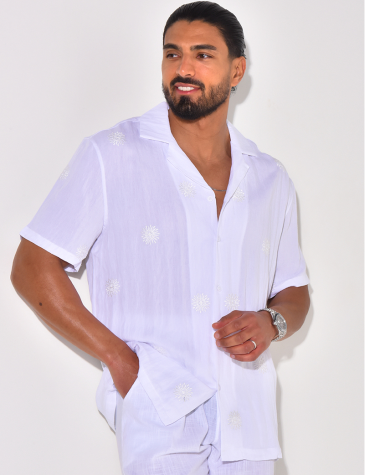 Chemise légère motifs brodés Chemise légère motifs brodés