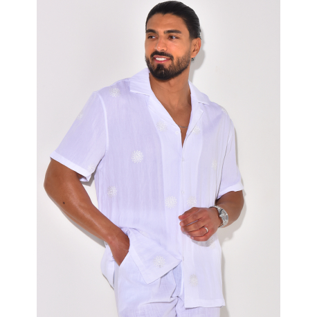 Chemise légère motifs brodés Chemise légère motifs brodés