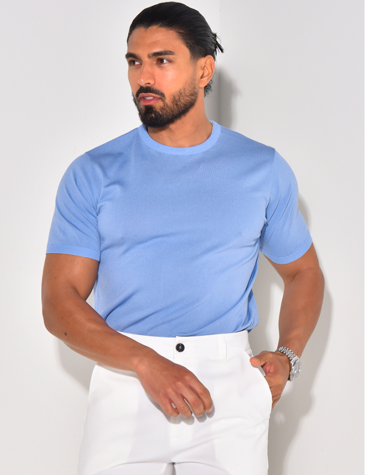 Thin ribbed T-shirt