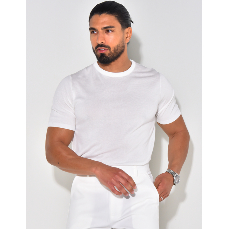 Thin ribbed T-shirt