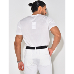 Dünnes geripptes T-Shirt   Dünnes geripptes T-Shirt