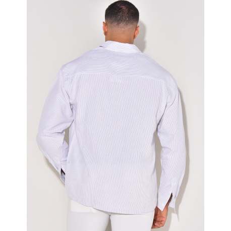 Long-sleeved striped shirt