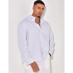 Long-sleeved striped shirt