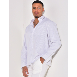 Long-sleeved striped shirt