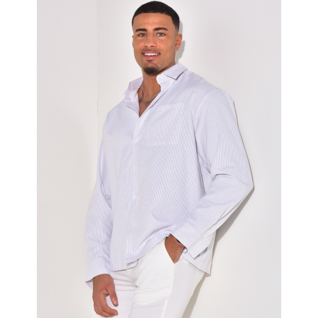 Long-sleeved striped shirt