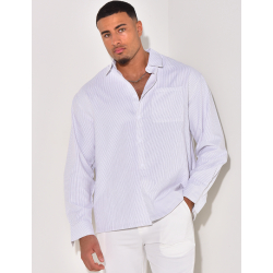 Long-sleeved striped shirt