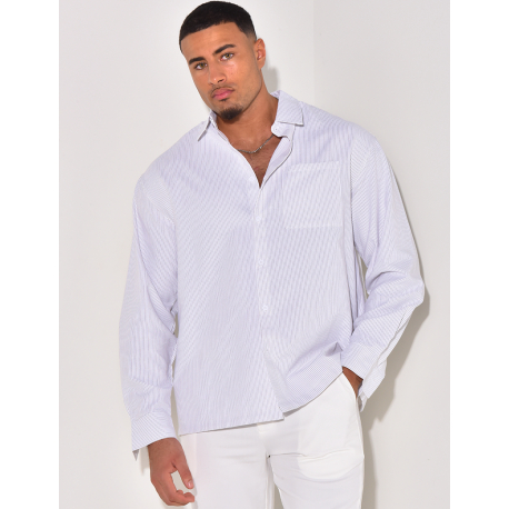 Long-sleeved striped shirt