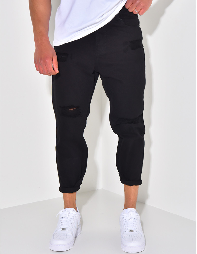  Destroyed Jeans mit Ketten