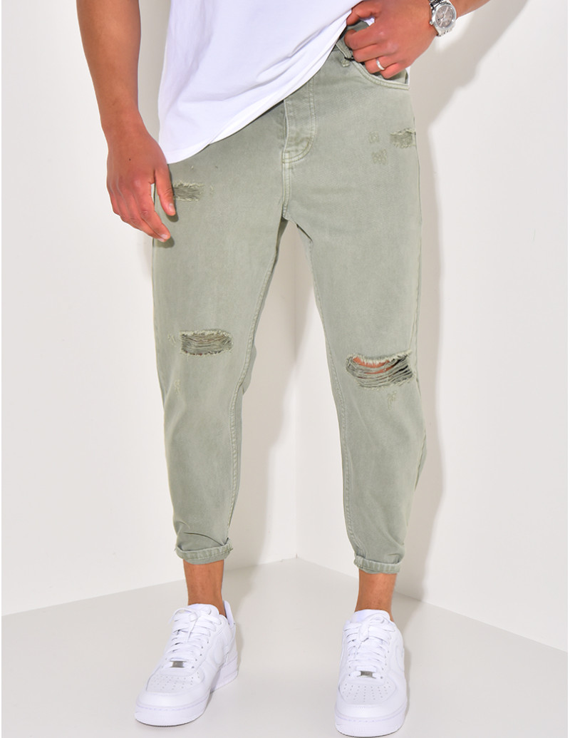   Destroyed Jeans mit Ketten