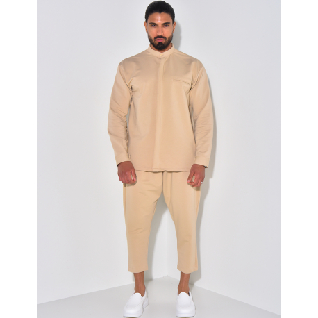 Ensemble pantalon et chemise à col rond Ensemble pantalon et chemise à col rond