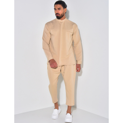 Ensemble pantalon et chemise à col rond Ensemble pantalon et chemise à col rond