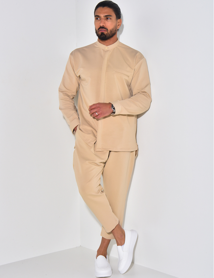 Ensemble pantalon et chemise à col rond Ensemble pantalon et chemise à col rond