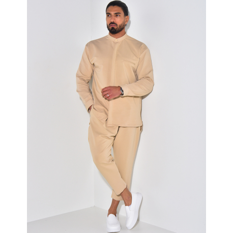 Ensemble pantalon et chemise à col rond Ensemble pantalon et chemise à col rond