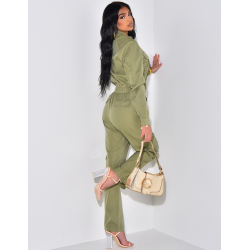 Combinaison ceinturée à poches cargo