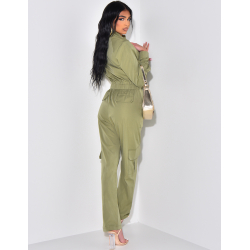 Combinaison ceinturée à poches cargo