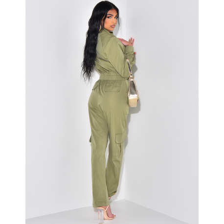 Combinaison ceinturée à poches cargo